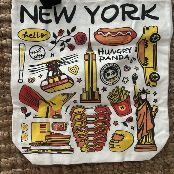 HungryPanda NYC Illustrated Canvas Tote Bag – New Condition, Limited Edition - Picture 2 of 7